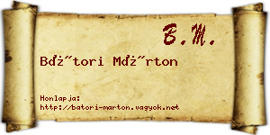 Bátori Márton névjegykártya